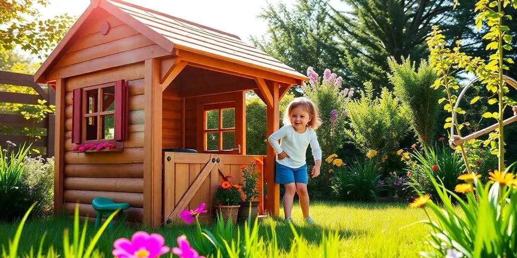 Ein Spielhaus im Garten: Kreatives Spielen und kleine Abenteuer für Kinder