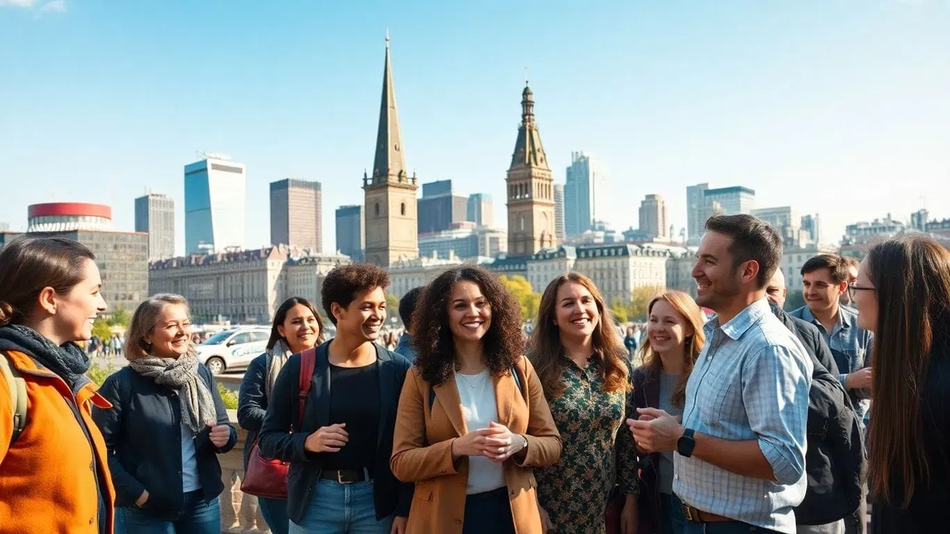 Frankfurt Teamevent mit lachenden Kollegen